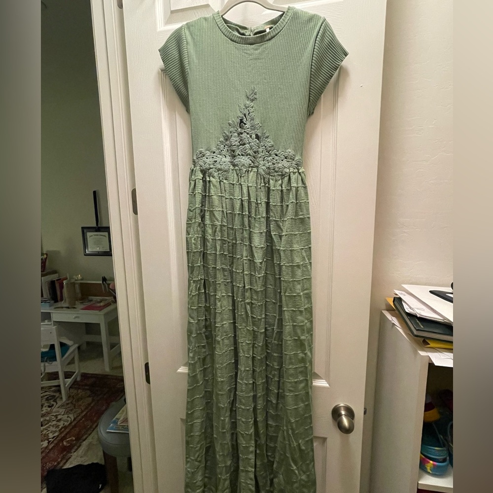 Free People Sage Color Serenity Maxi